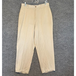Tommy Bahama Pants Mens 33 Beige‎ Silk Chinos Relax Flat Front Classic Casual
